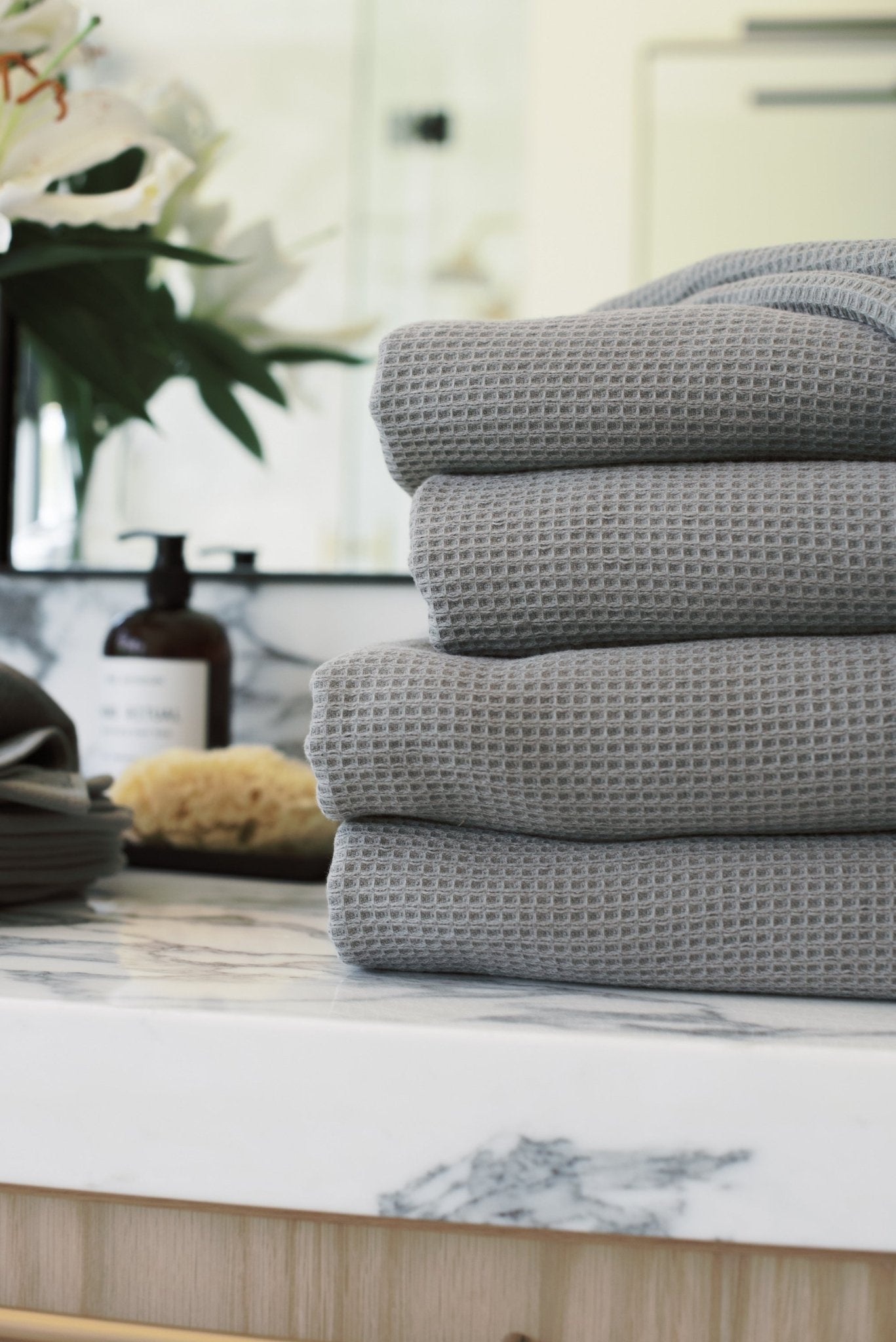 Complete Waffle Bath Bundle by Cozy Earth at Shirley Shoppe