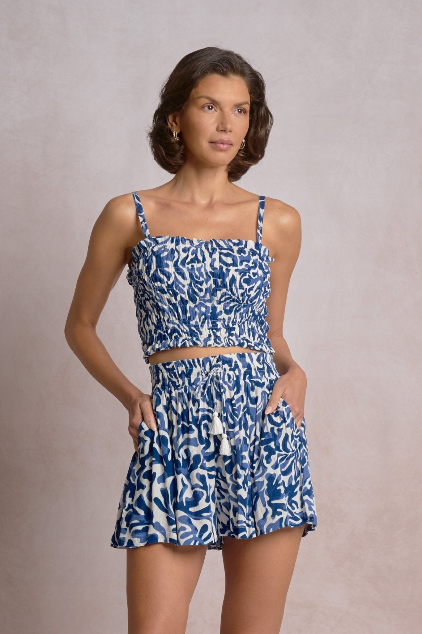 Cori Top Blue Coraline by Shop Elan at Shirley Shoppe