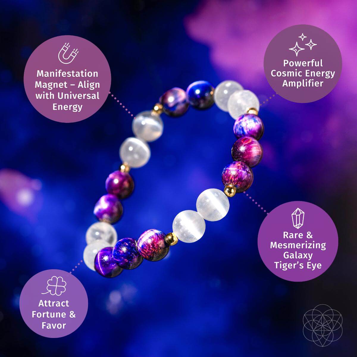 Cosmic Energy Amplifier - Galaxy Tiger’s Eye Bracelet by Conscious Items at Shirley Shoppe