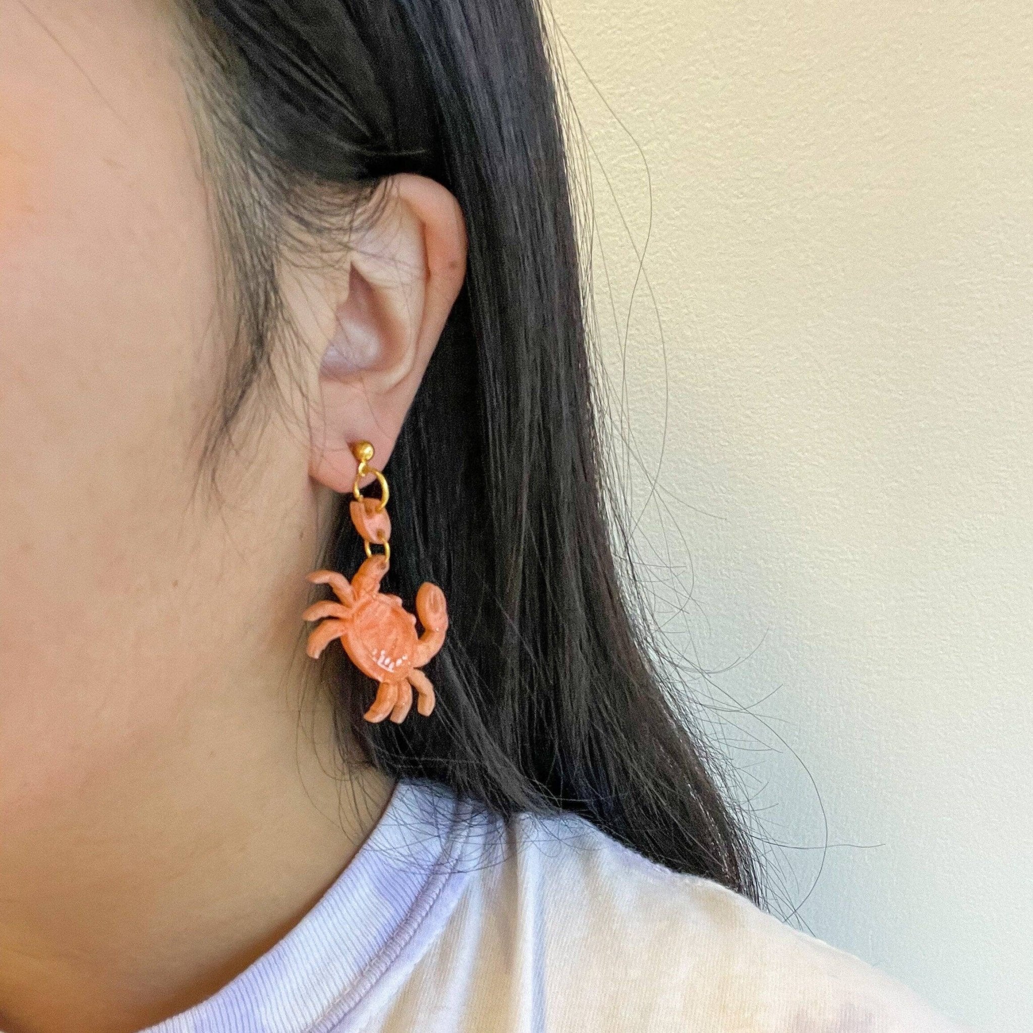 Crawling into Summer Crab Earrings by Quirks! at Shirley Shoppe
