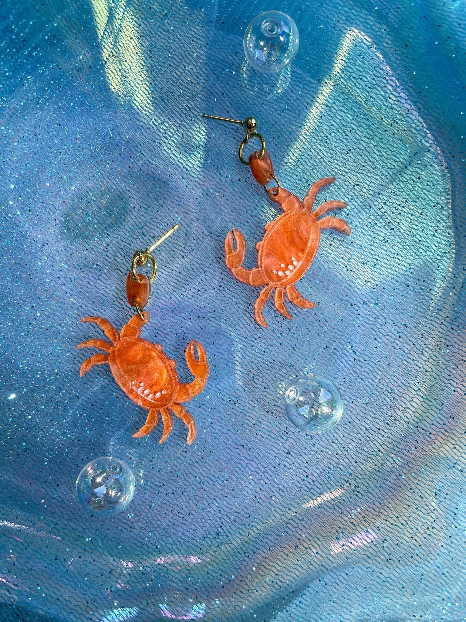 Crawling into Summer Crab Earrings by Quirks! at Shirley Shoppe