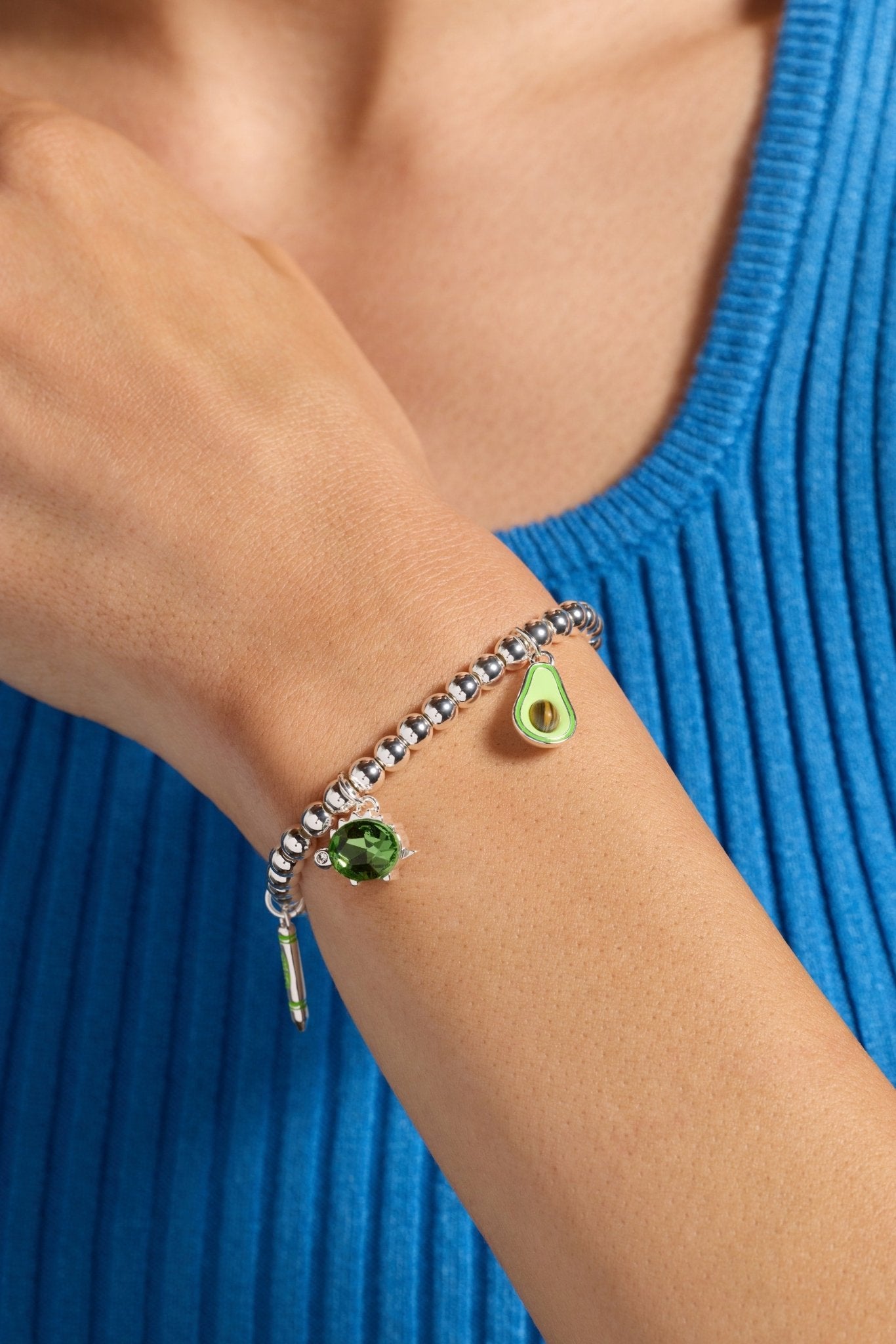 Crayola Fan Favorites Forest Green Charm Stretch Bracelet by ALEX AND ANI at Shirley Shoppe