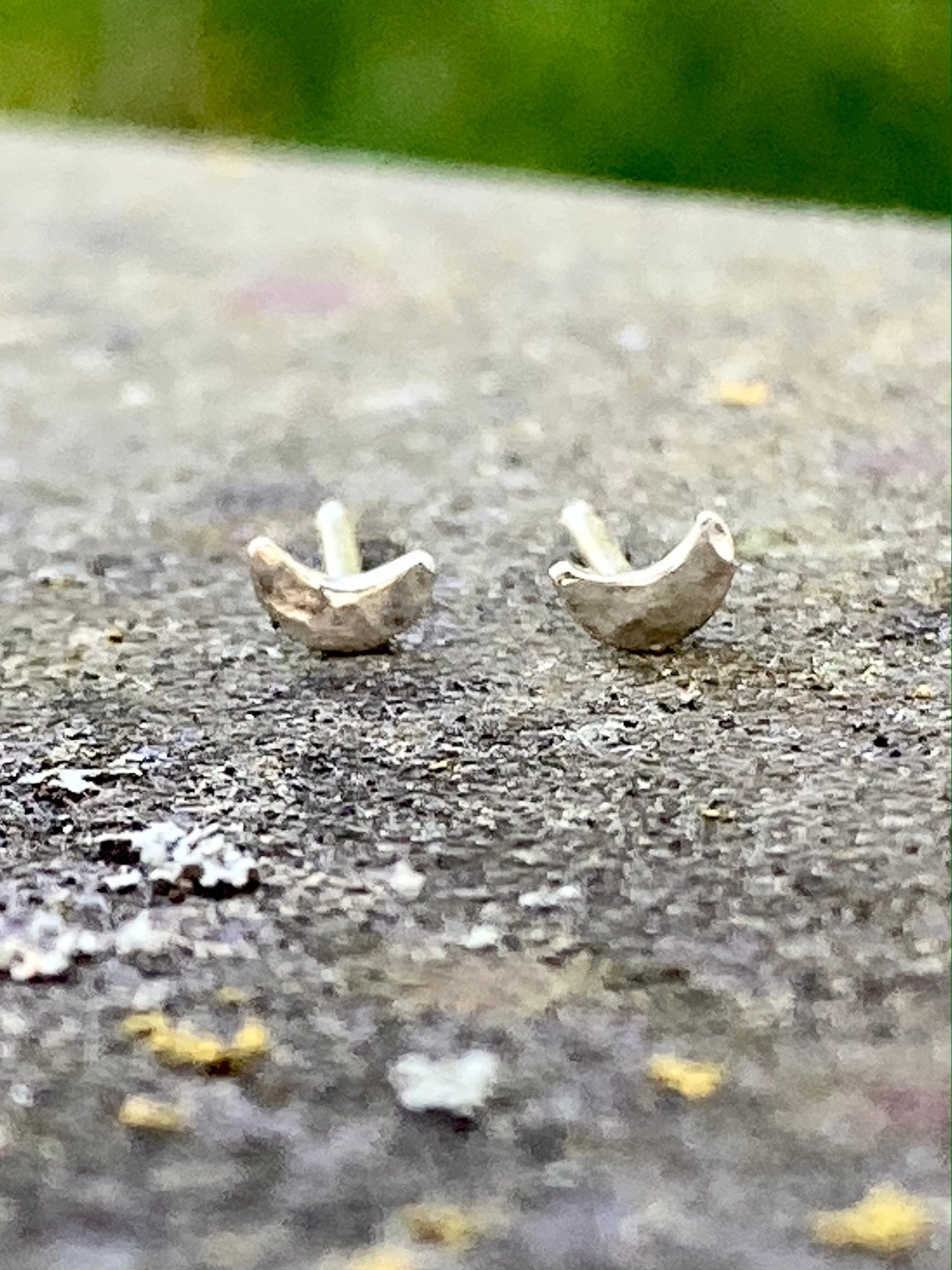 Crescent Moon Stud Earrings in Sterling Silver | Moon Phase Earrings by Alison Morse at Shirley Shoppe