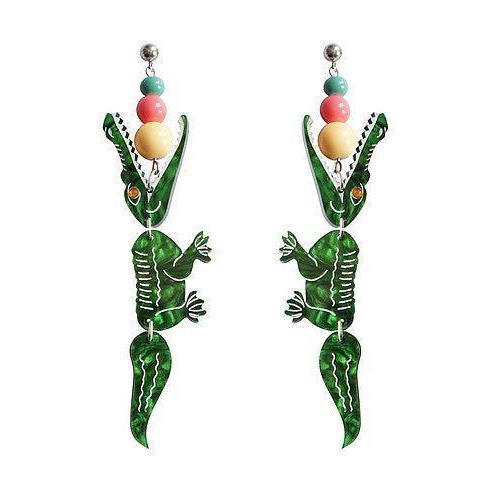 Crocodile Earrings by Laliblue by Quirks! at Shirley Shoppe