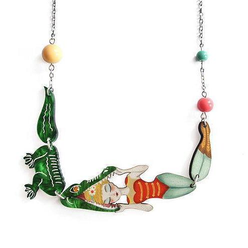 Crocodile Tamer Necklace by Laliblue by Quirks! at Shirley Shoppe
