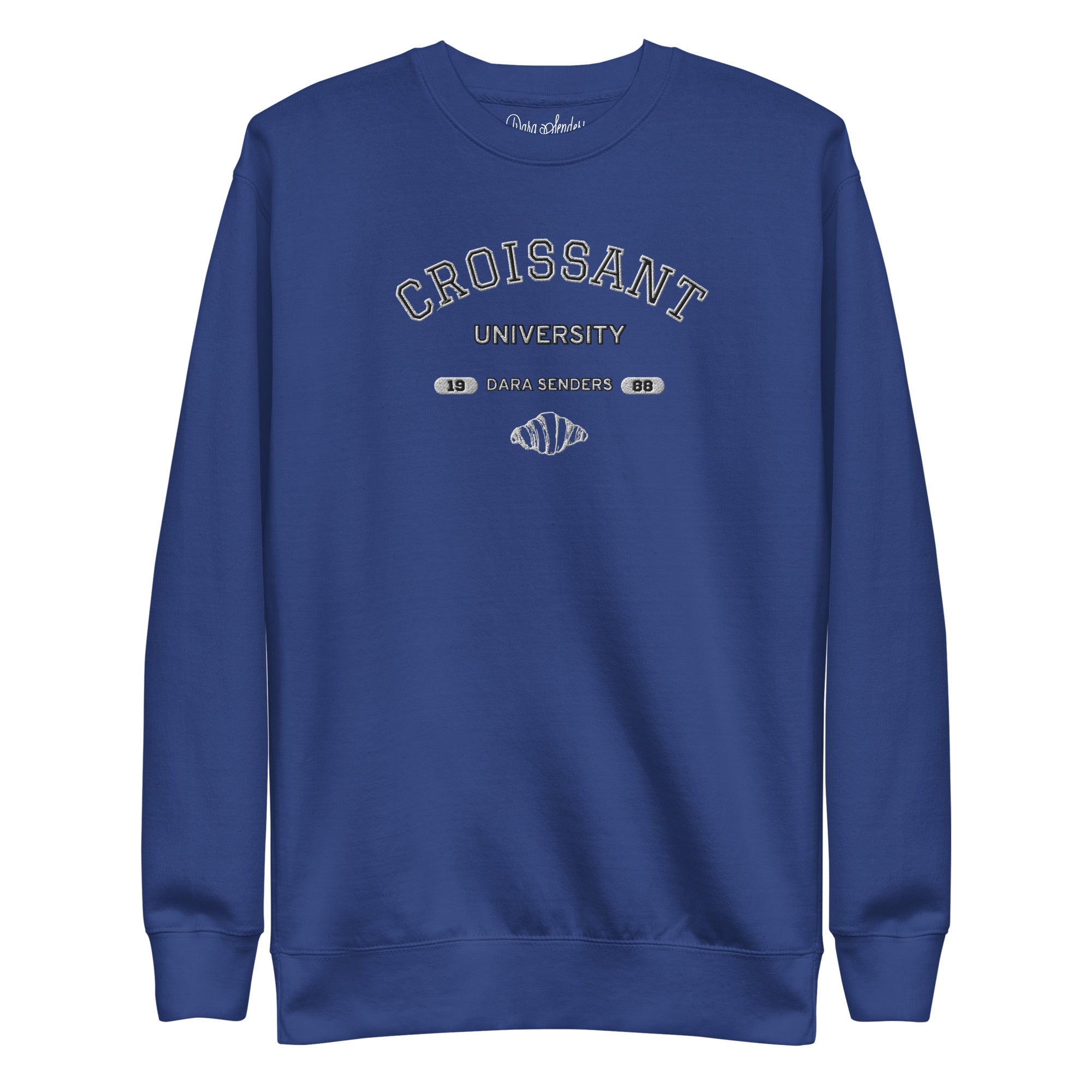 CROISSANT UNIVERSITY SWEATSHIRT by DARA SENDERS at Shirley Shoppe