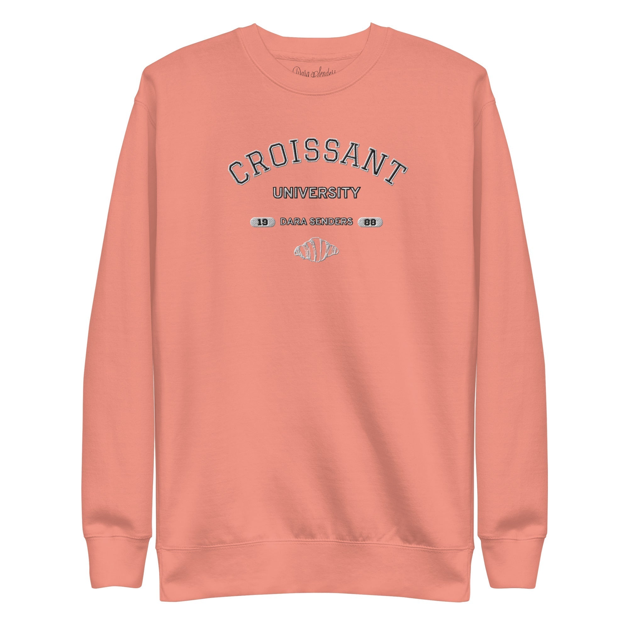 CROISSANT UNIVERSITY SWEATSHIRT by DARA SENDERS at Shirley Shoppe