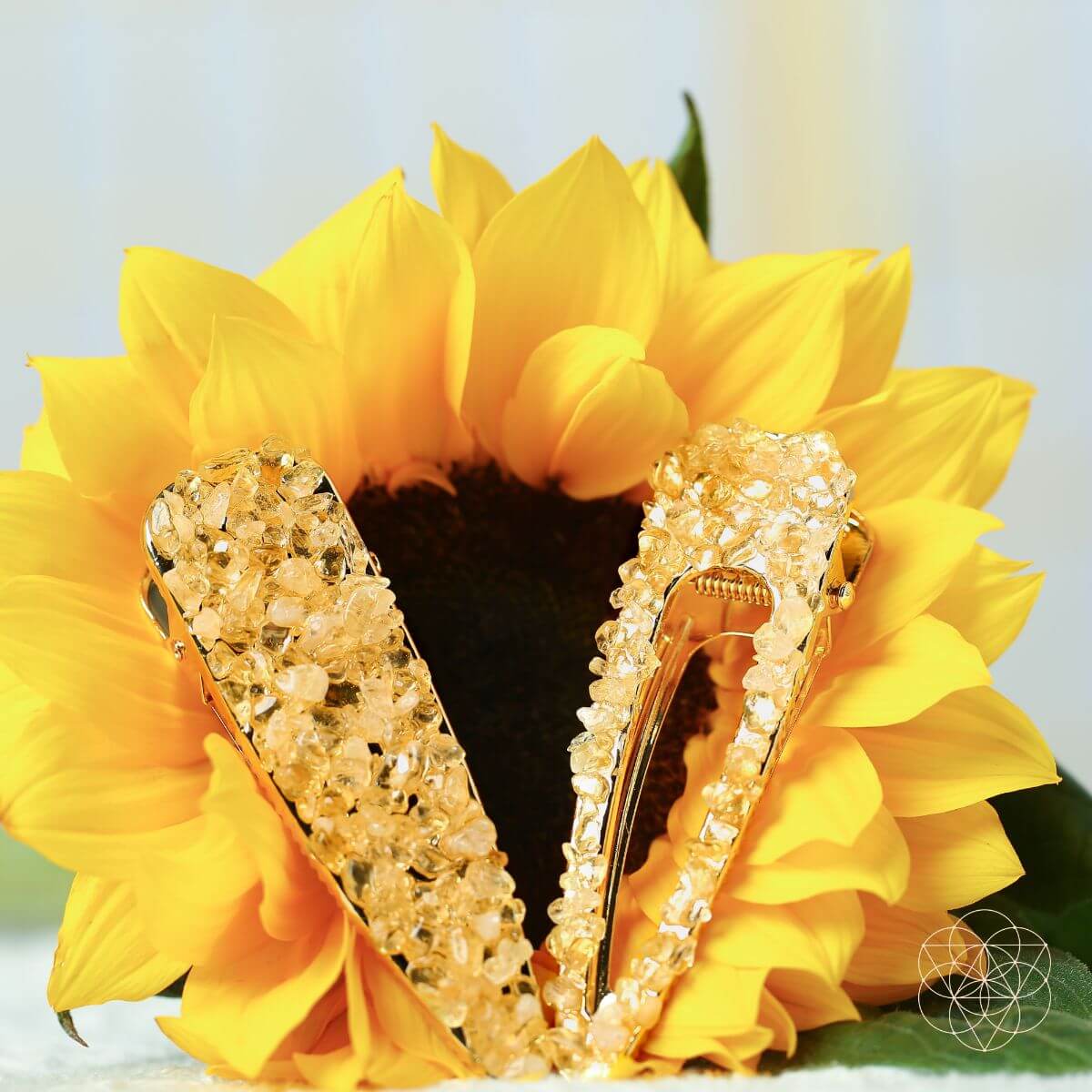 Crown of Prosperity - Citrine Hair Clips (2 pieces) by Conscious Items at Shirley Shoppe