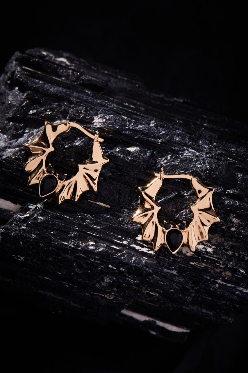 Crystal Bat Hoop Earrings by ALEX AND ANI at Shirley Shoppe