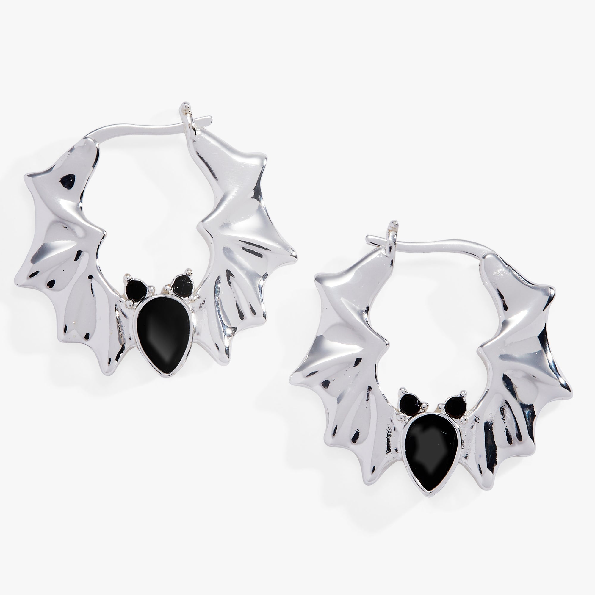 Crystal Bat Hoop Earrings by ALEX AND ANI at Shirley Shoppe