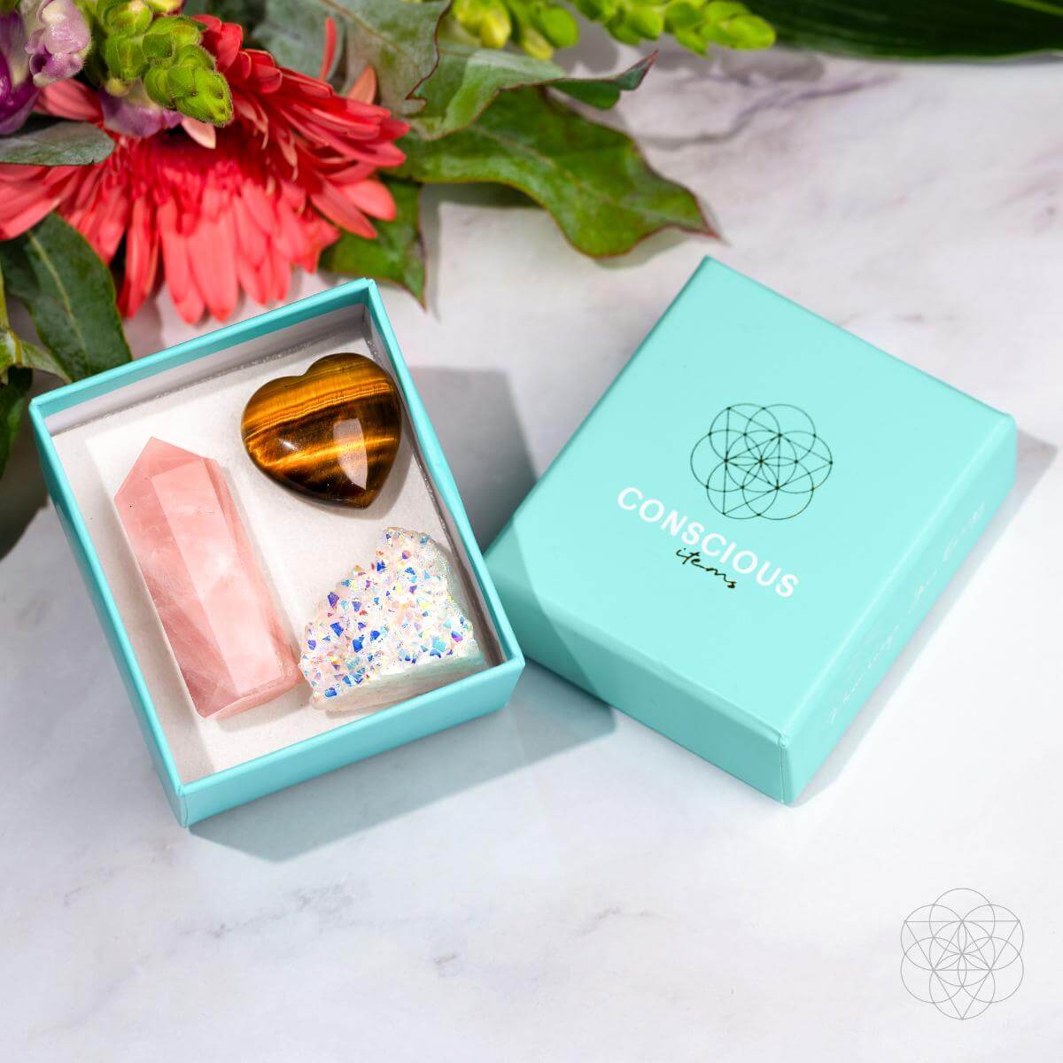 Crystal Fridge Magnets - Trio of Protection & Comfort by Conscious Items at Shirley Shoppe