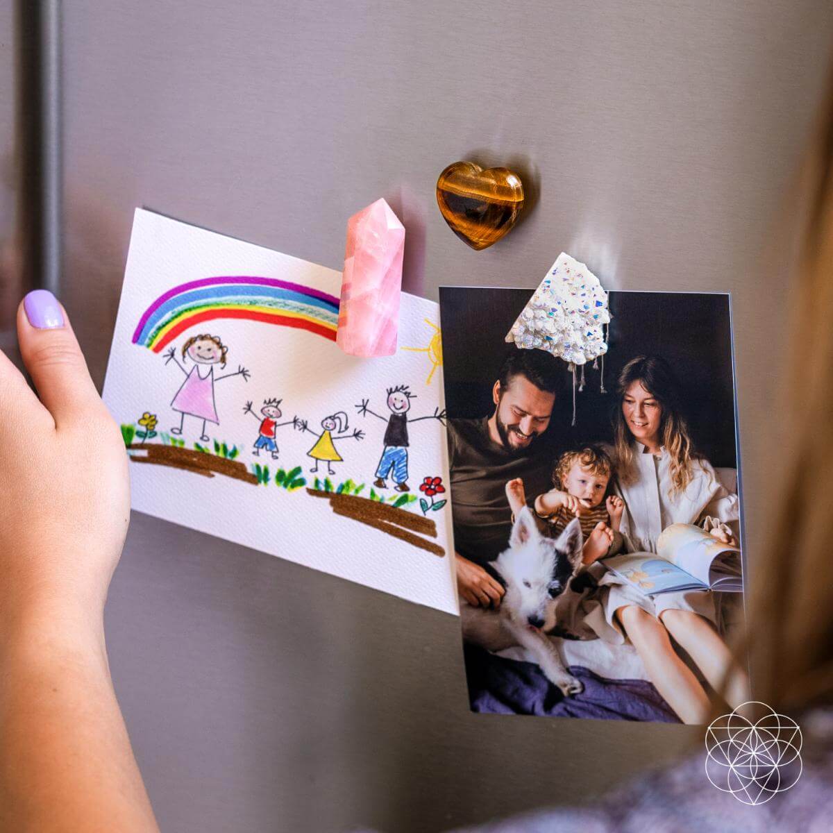 Crystal Fridge Magnets - Trio of Protection & Comfort by Conscious Items at Shirley Shoppe