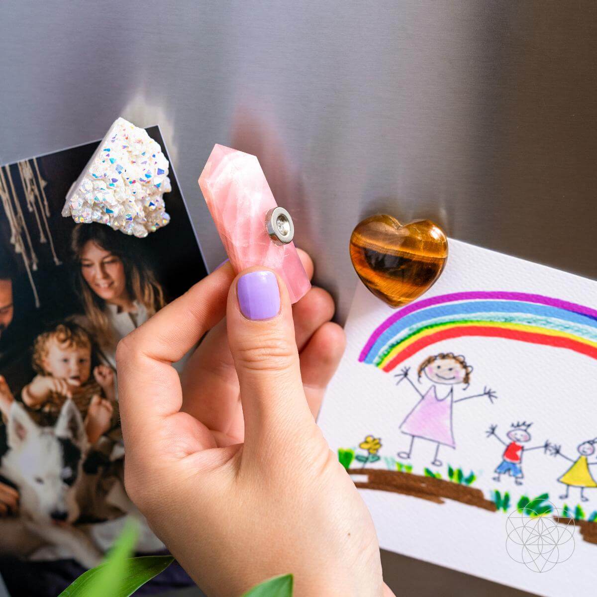 Crystal Fridge Magnets - Trio of Protection & Comfort by Conscious Items at Shirley Shoppe