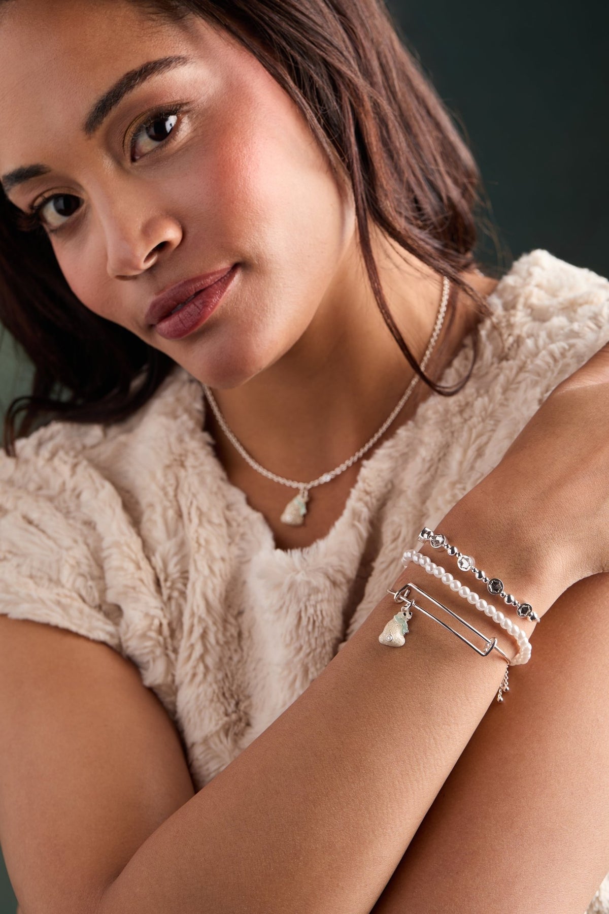 Crystal Snowflake Beaded Bolo Bracelet by ALEX AND ANI at Shirley Shoppe