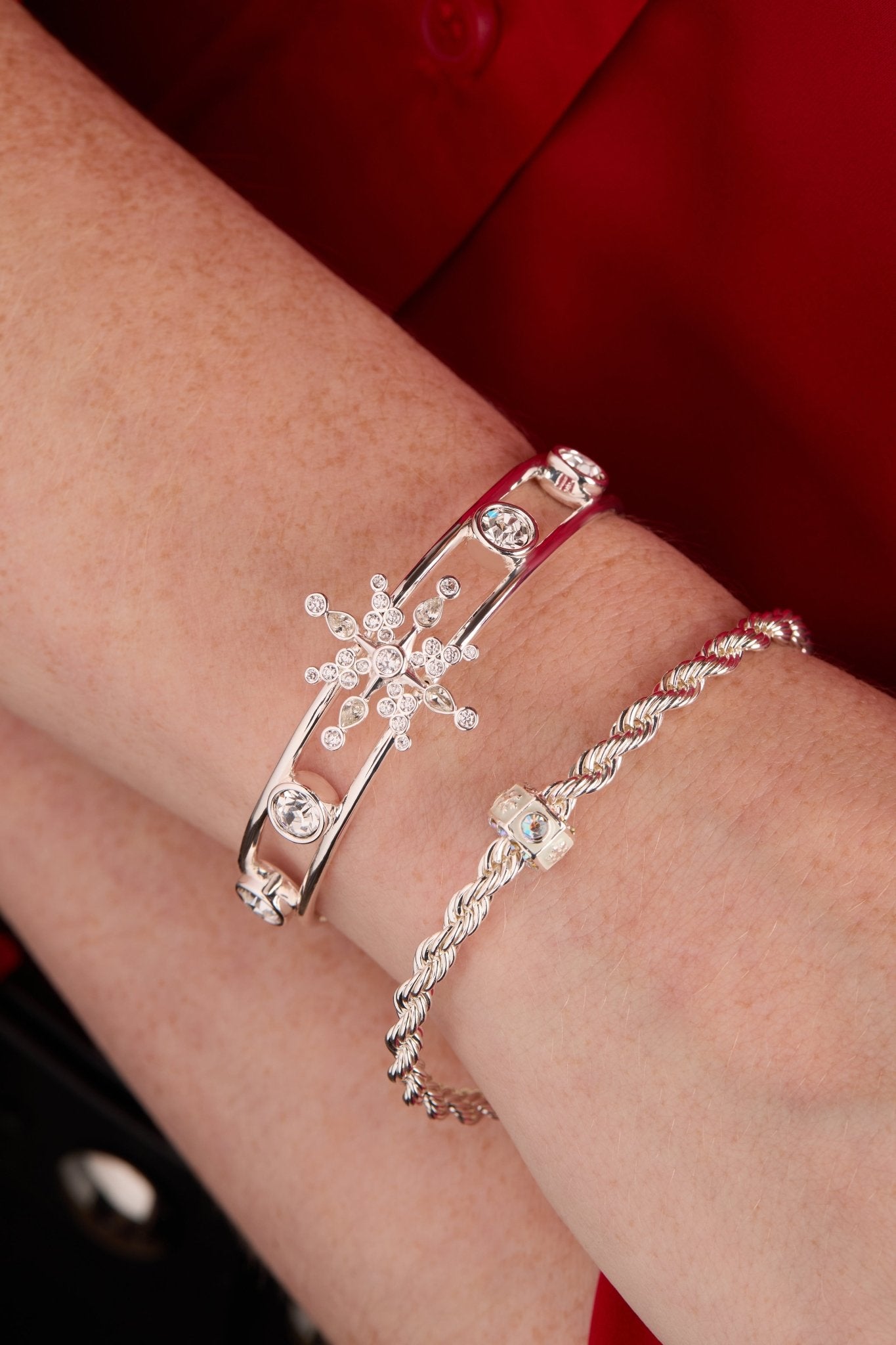 Crystal Snowflake Cuff Bracelet by ALEX AND ANI at Shirley Shoppe