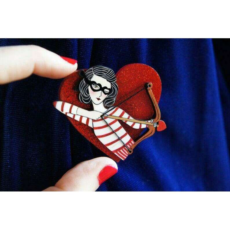 Cupid Girl Brooch by Laliblue