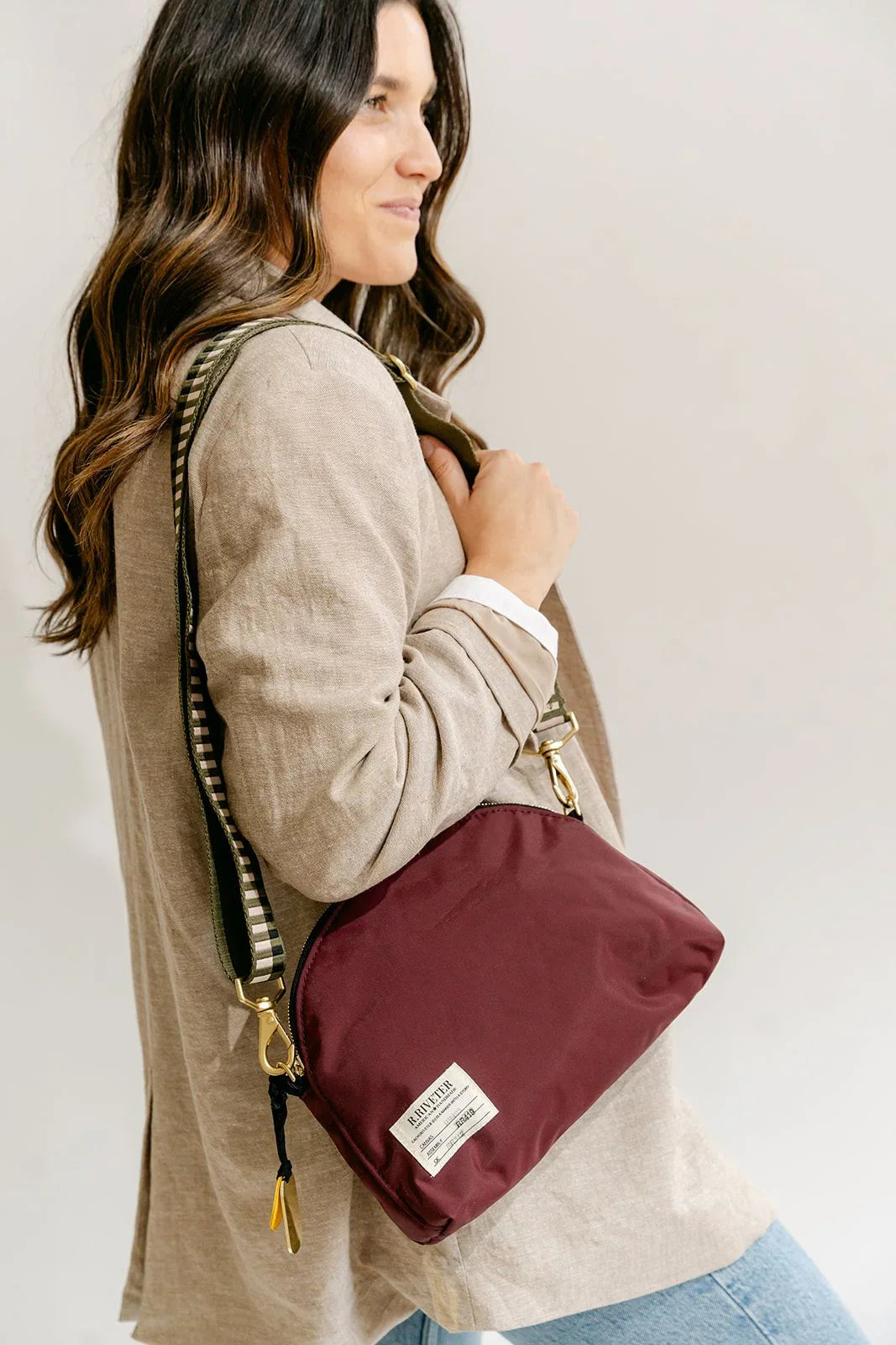 Hopper | Wine Nylon + Geo Webbed Strap