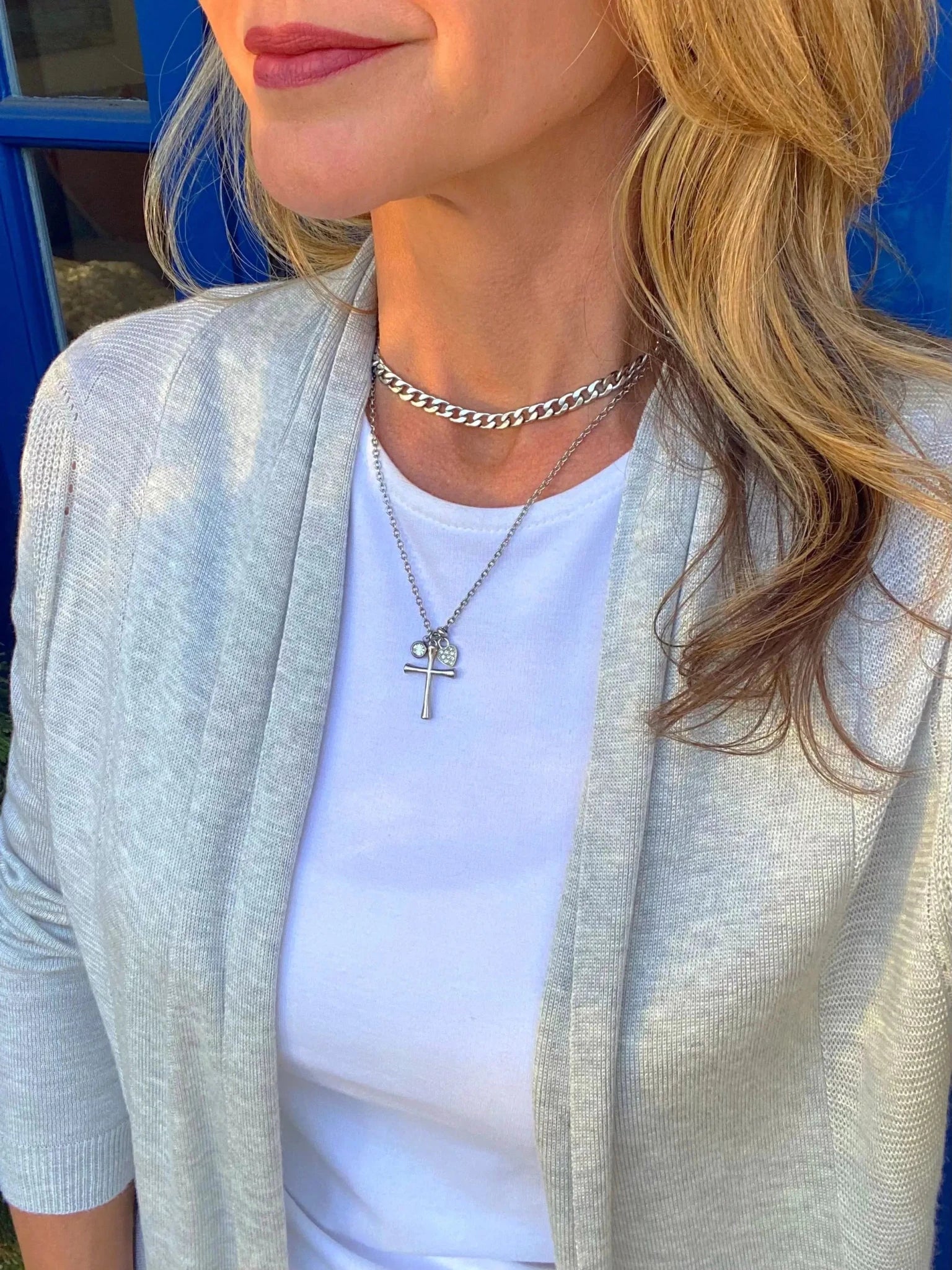 DAINTY CROSS NECKLACE by Bellaforma Jewelry at Shirley Shoppe