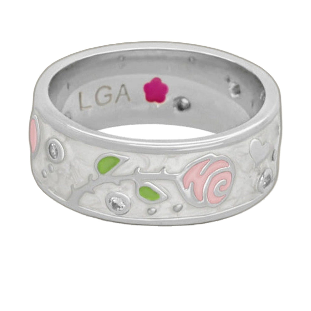Daisy Love Band Ring — Trailing Rose
