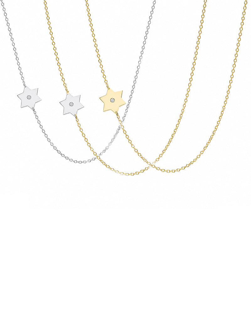Dani Classic Star of David Diamond Necklace