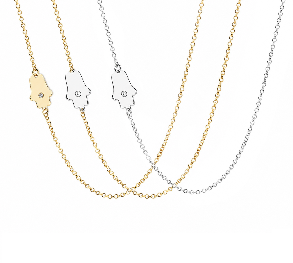 Dani Hamsa Classic Diamond Necklace