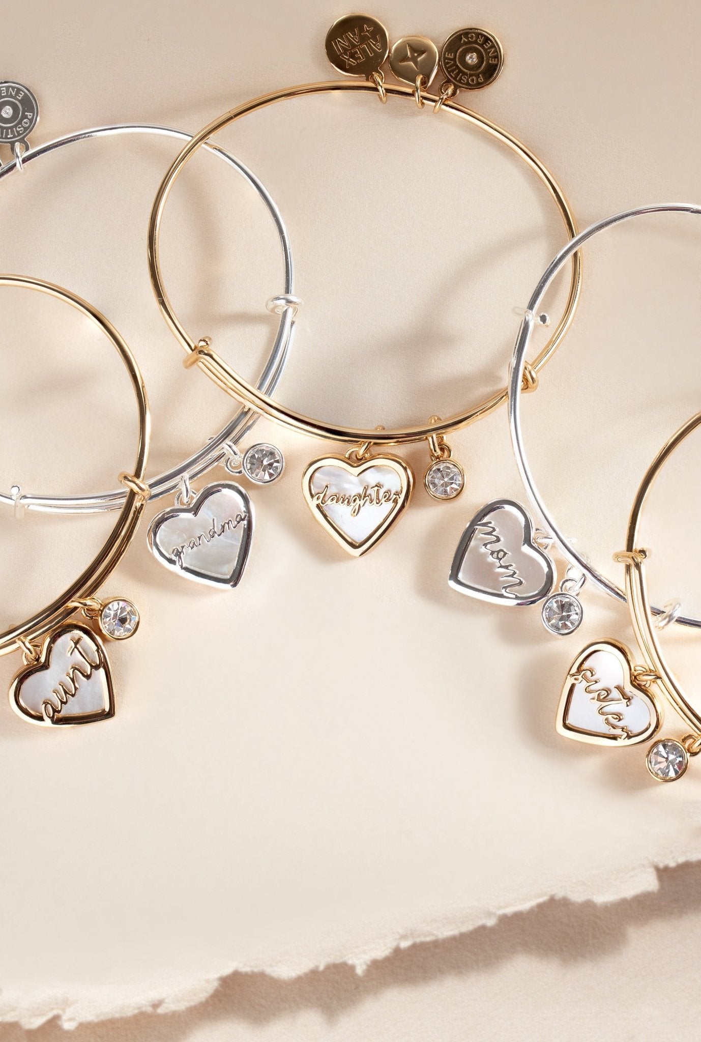 Daughter Mother of Pearl Bangle by ALEX AND ANI at Shirley Shoppe