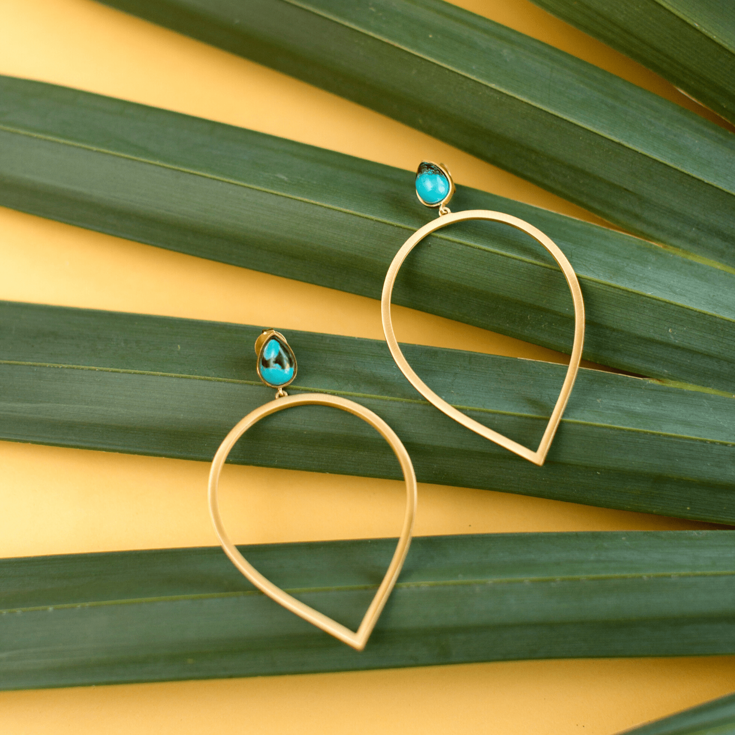 Daybreak Statement Earrings - Turquoise by Christina Greene at Shirley Shoppe