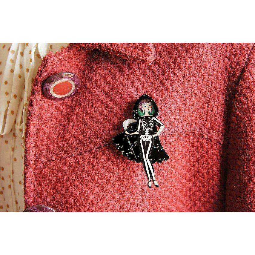 Death Girl Brooch by Laliblue