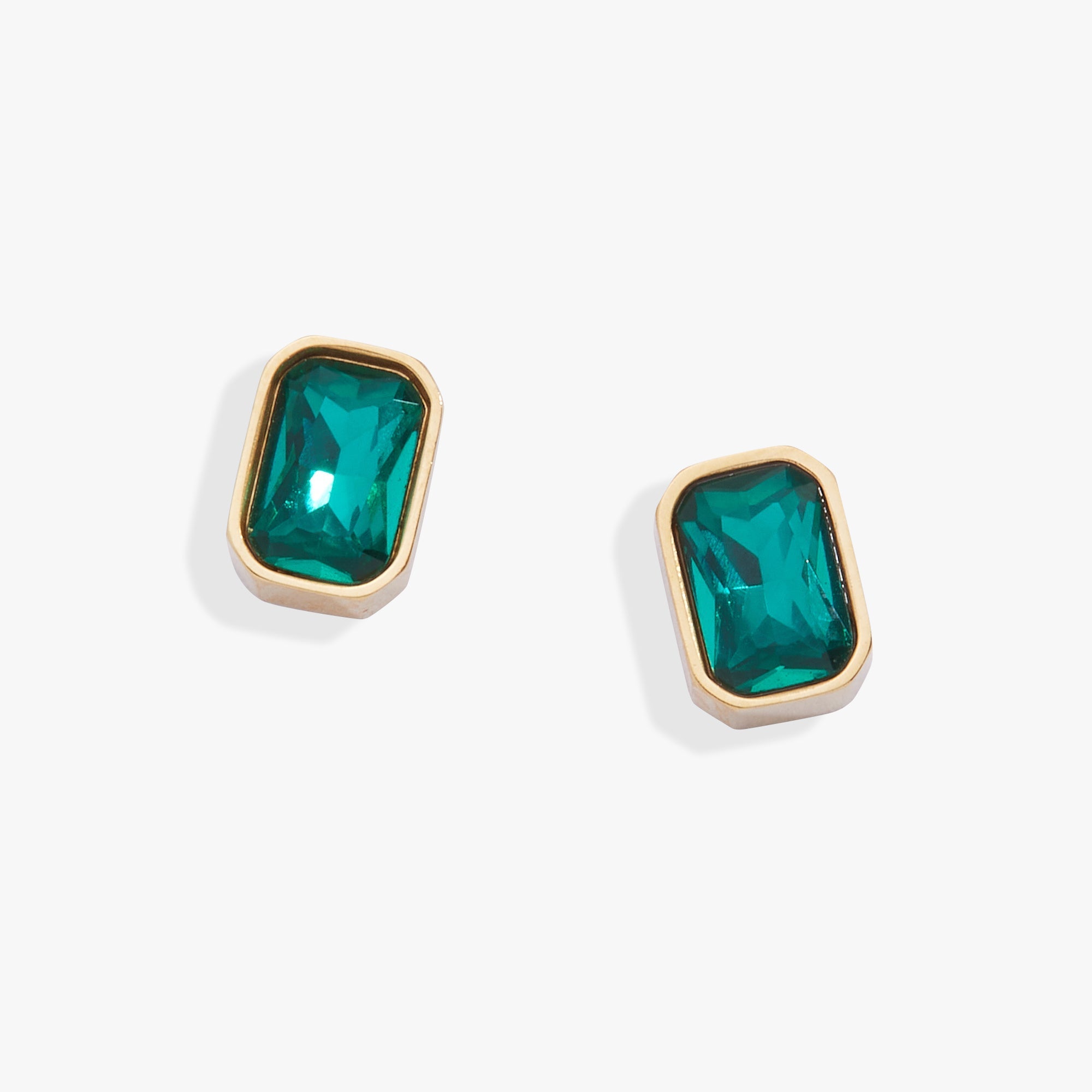 December Emerald - Cut Birthstone Stud Earrings by ALEX AND ANI at Shirley Shoppe