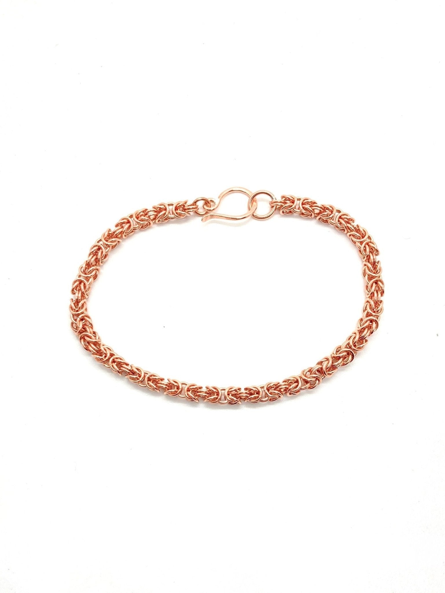 Delicate Byzantine Chainmaille Bracelet in Copper by Alison Morse at Shirley Shoppe