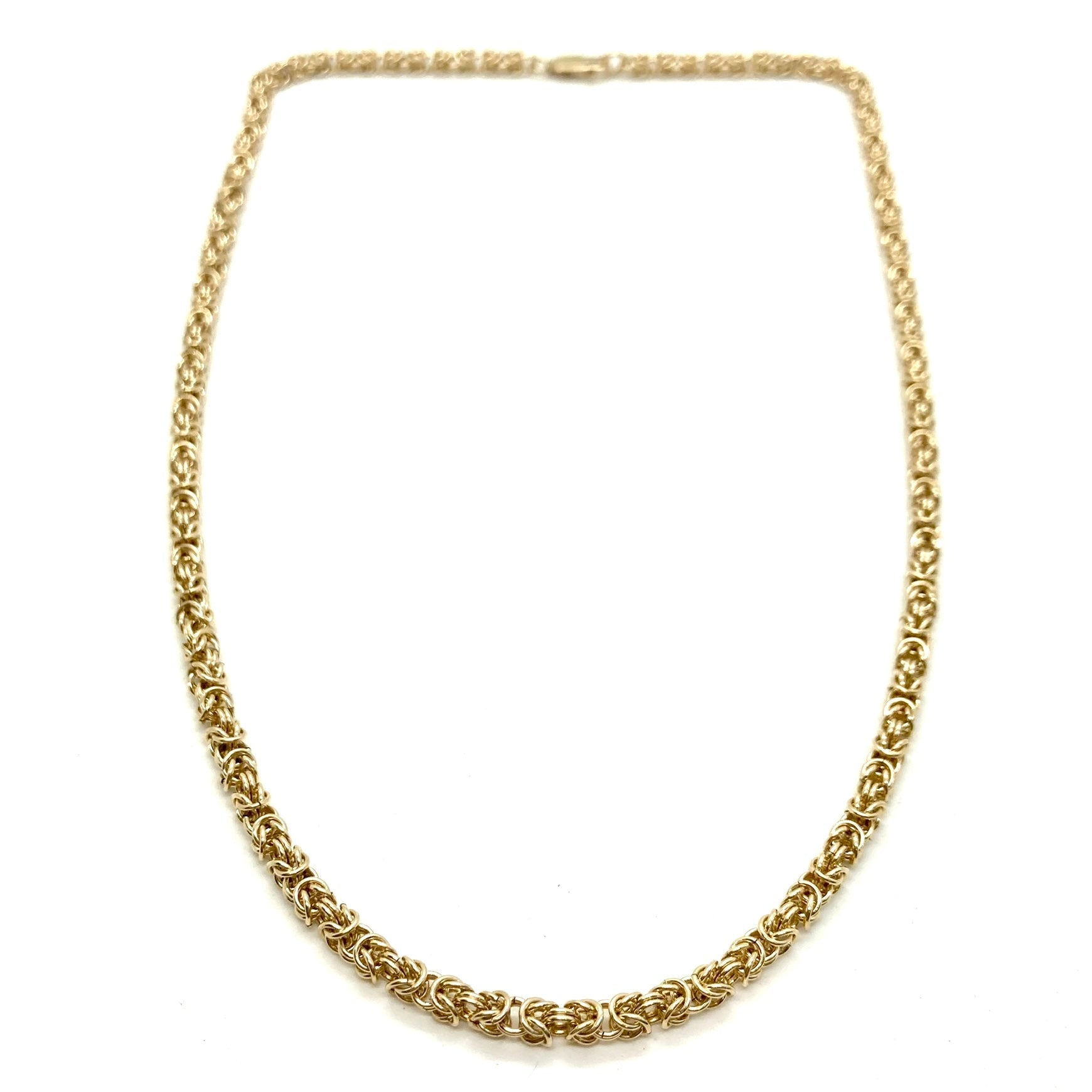 Delicate Byzantine Chainmaille Necklace in 14K Gold Fill by Alison Morse at Shirley Shoppe