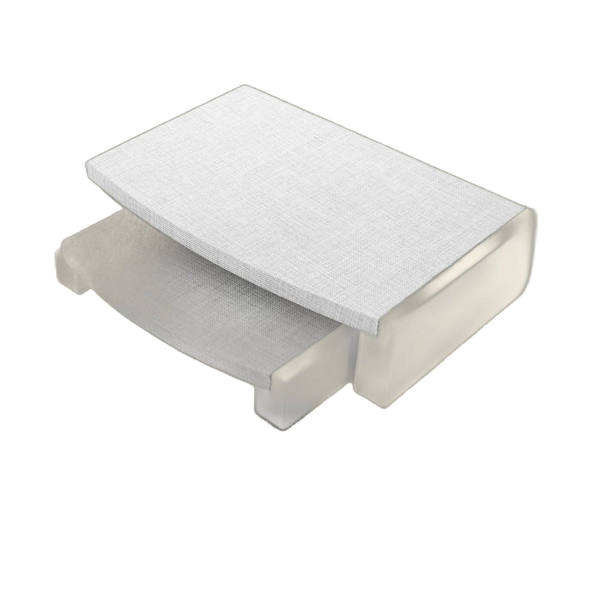 Dual Jewelry Display In Gray Linen and Glossy White Finish - Set
