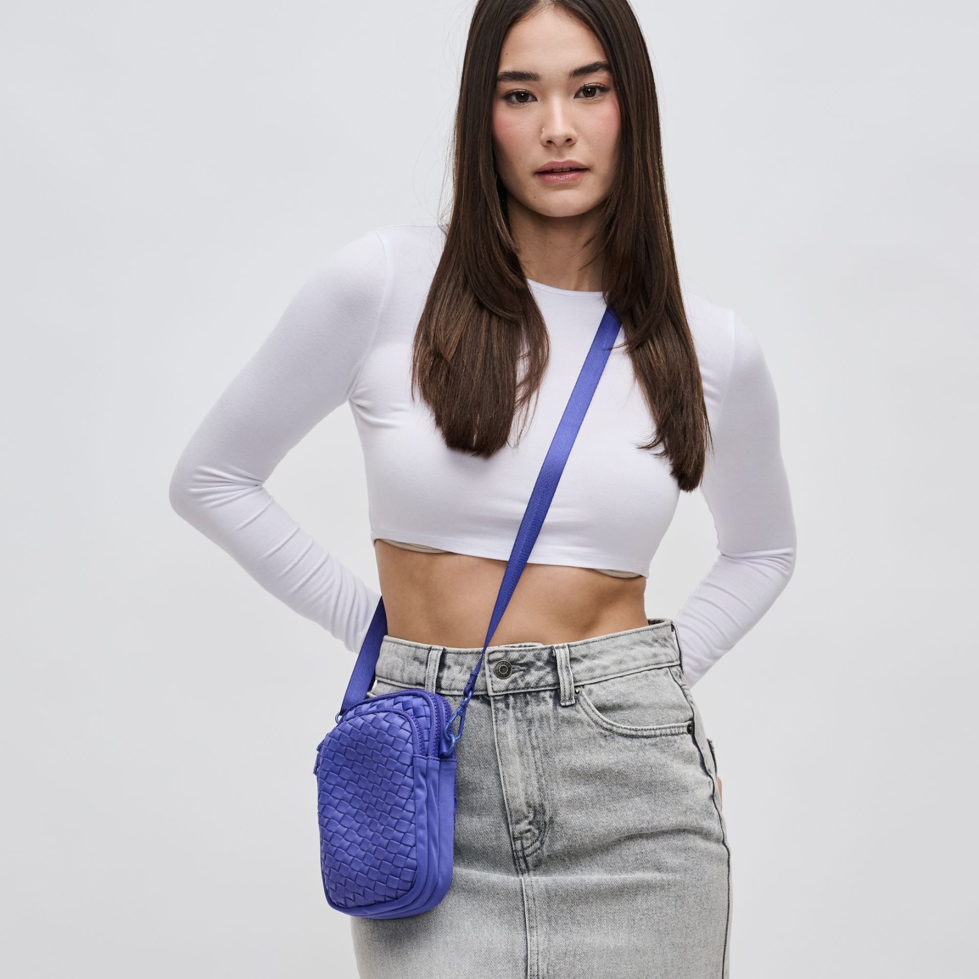 Divide & Conquer - Woven Neoprene Crossbody by Sol and Selene at Shirley Shoppe