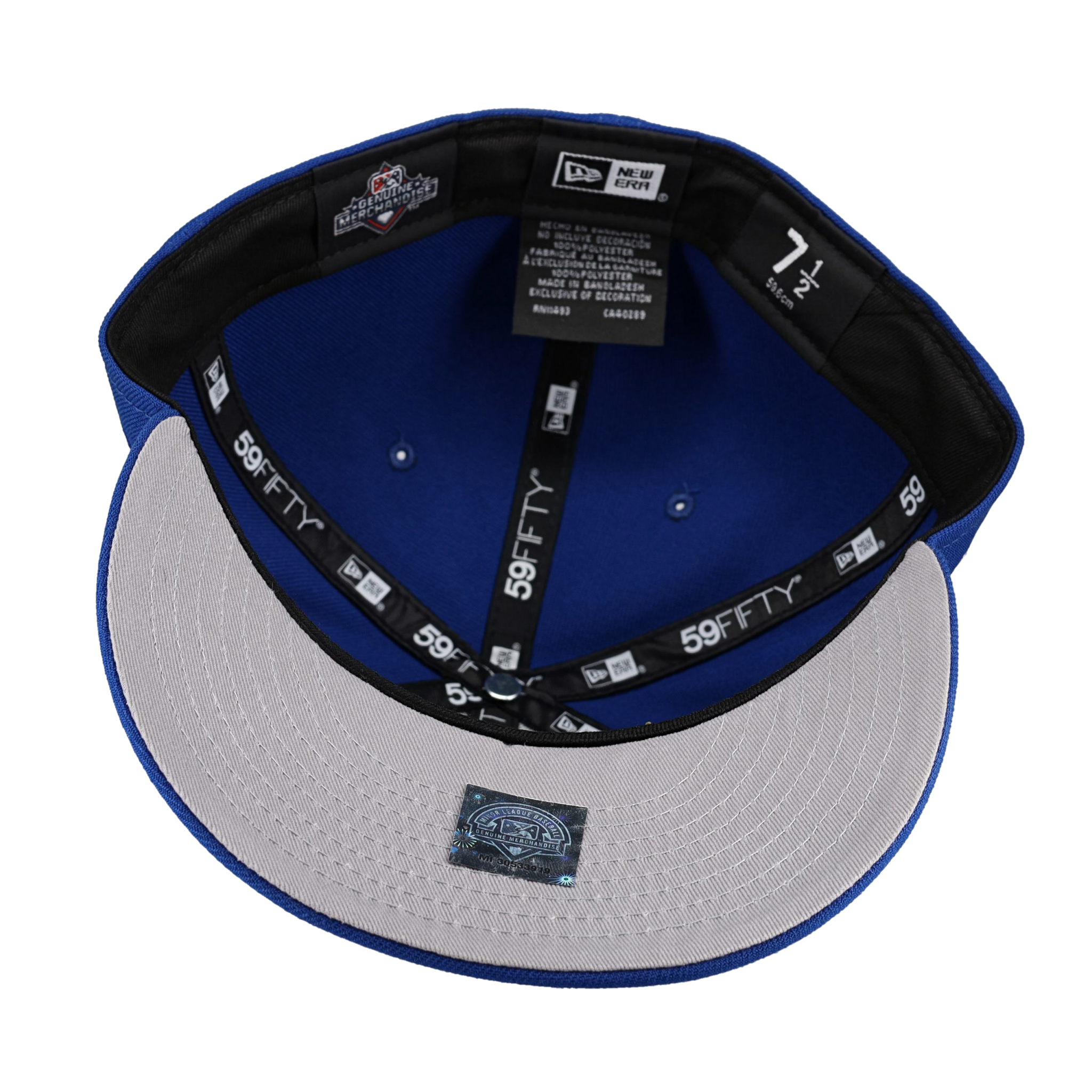 Great Lakes Loons Blue 60th Anniversary Patch 59Fifty Fitted Hat