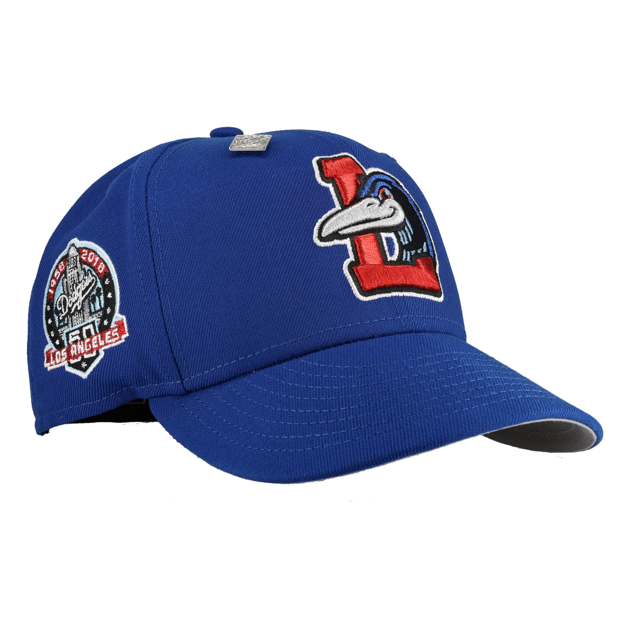 Great Lakes Loons Blue 60th Anniversary Patch 59Fifty Fitted Hat