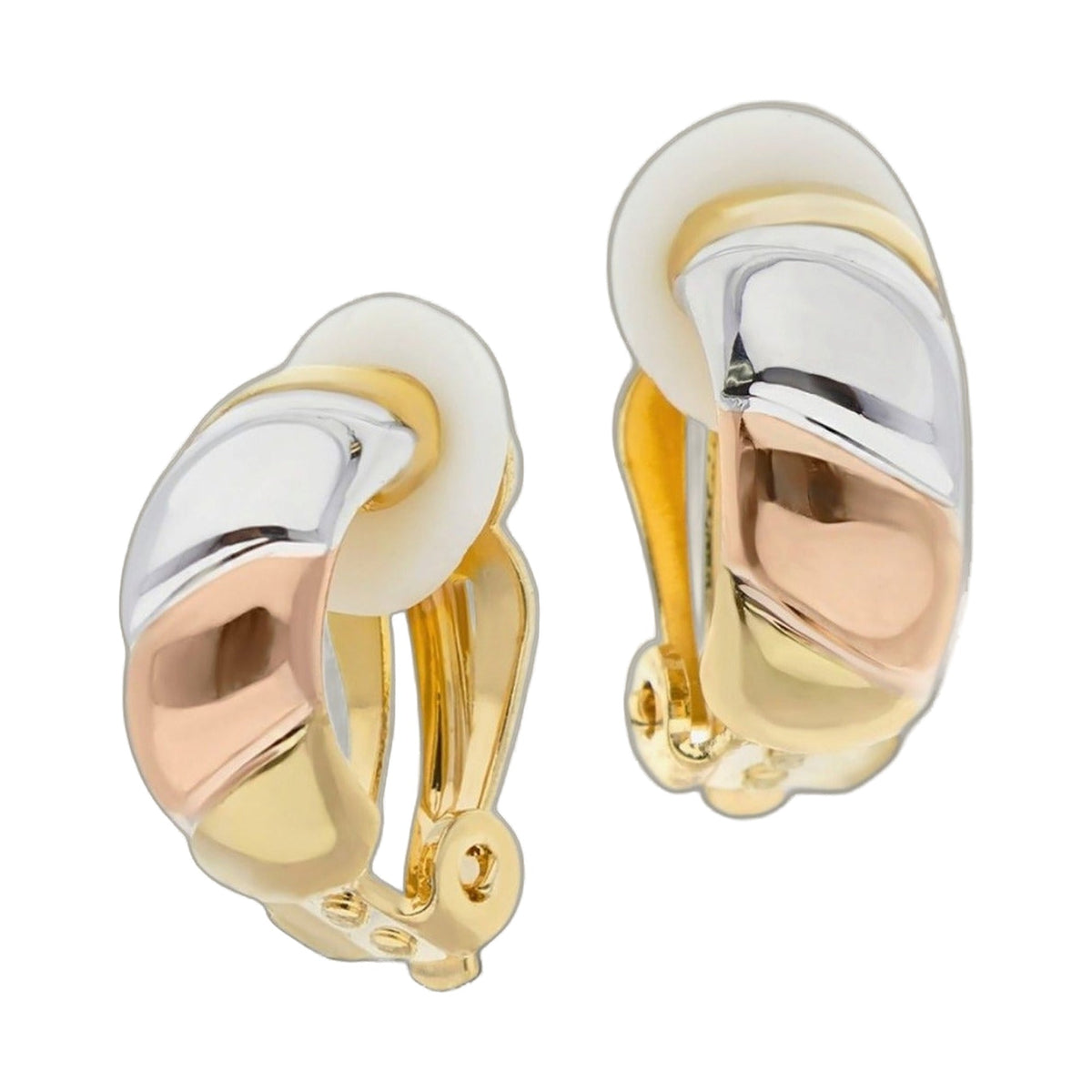 Socialite Earrings — Ridged Half-Hoop Clip