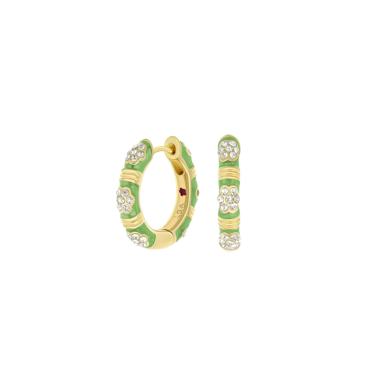 Daisy Love Earrings — Pavé Cluster Huggie