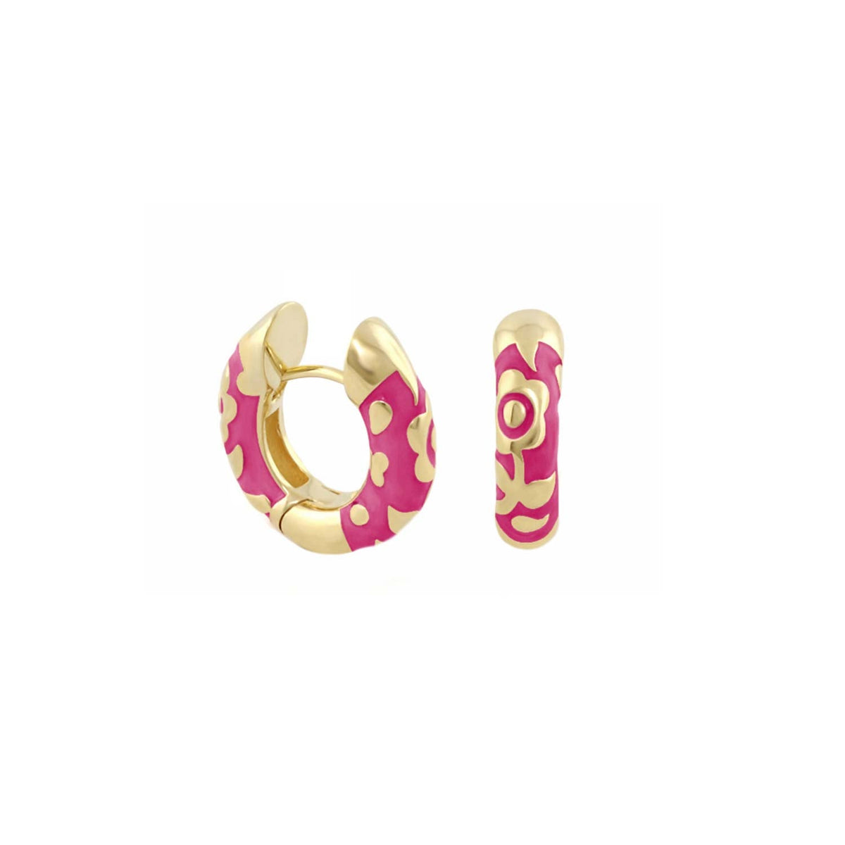 Flowers by Orly Earrings — Contrast Flower Huggie