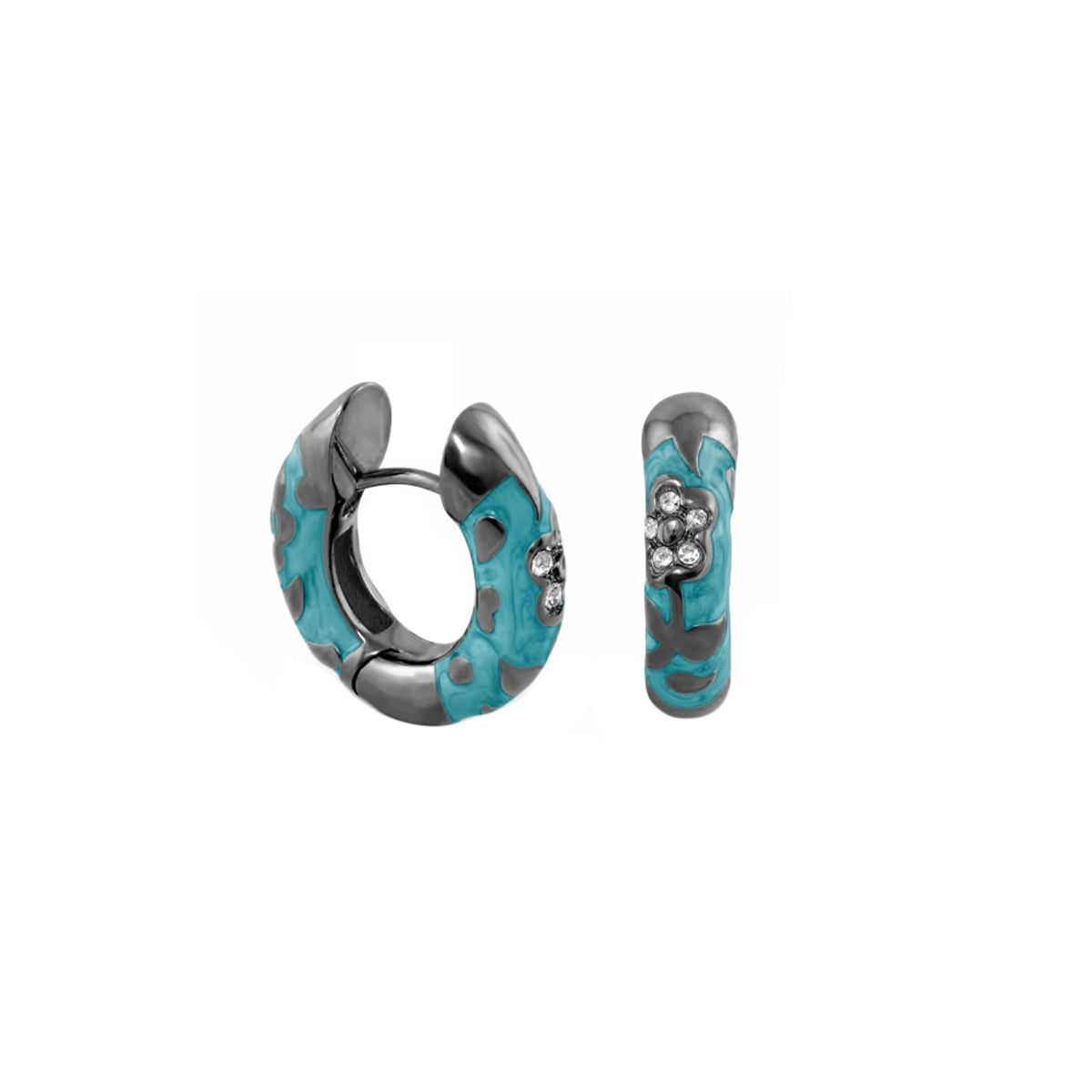 Flowers by Orly Earrings — Pavé Flower Huggie