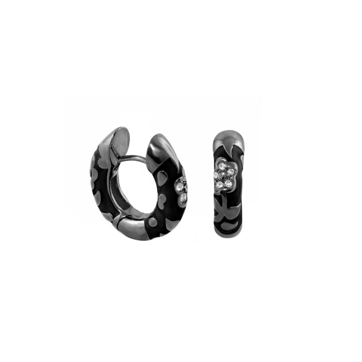 Flowers by Orly Earrings — Pavé Flower Huggie