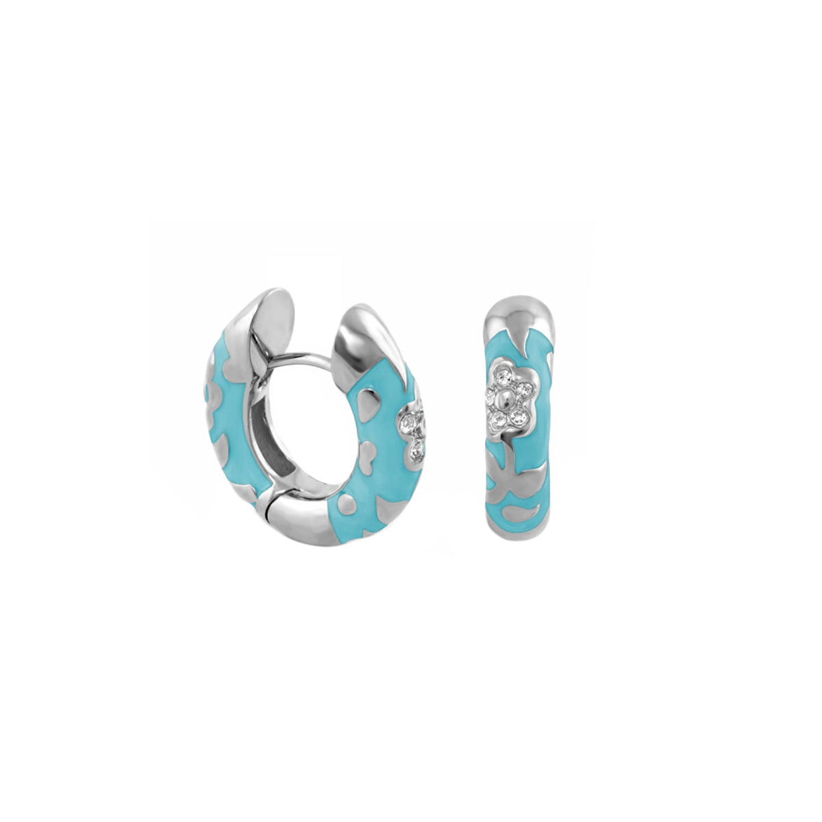 Flowers by Orly Earrings — Pavé Flower Huggie