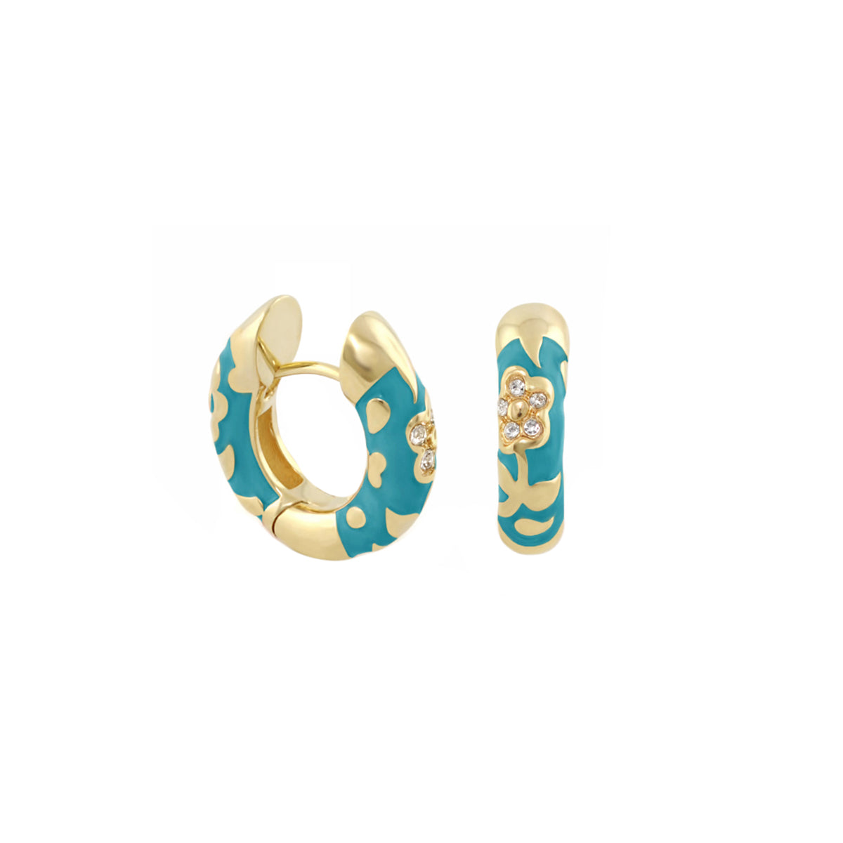 Flowers by Orly Earrings — Pavé Flower Huggie