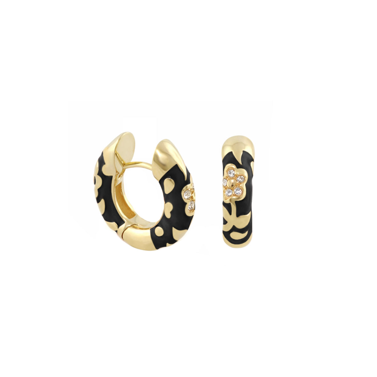 Flowers by Orly Earrings — Pavé Flower Huggie