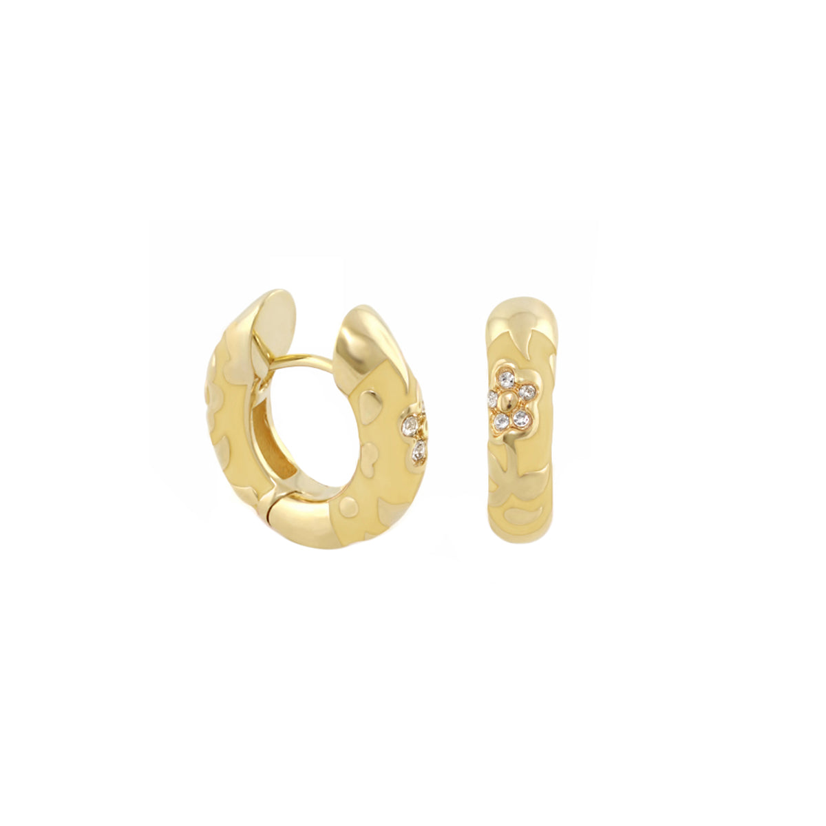 Flowers by Orly Earrings — Pavé Flower Huggie