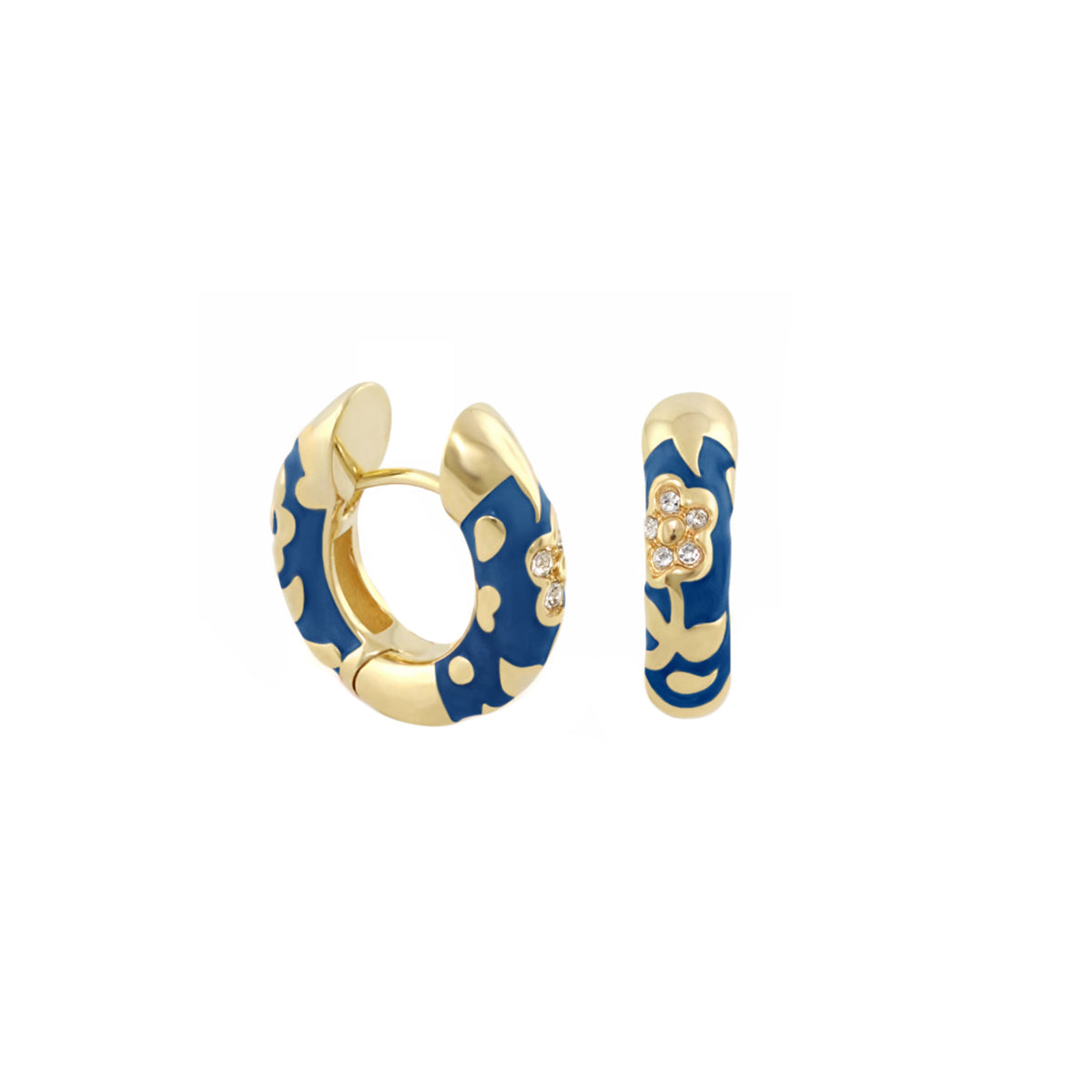 Flowers by Orly Earrings — Pavé Flower Huggie