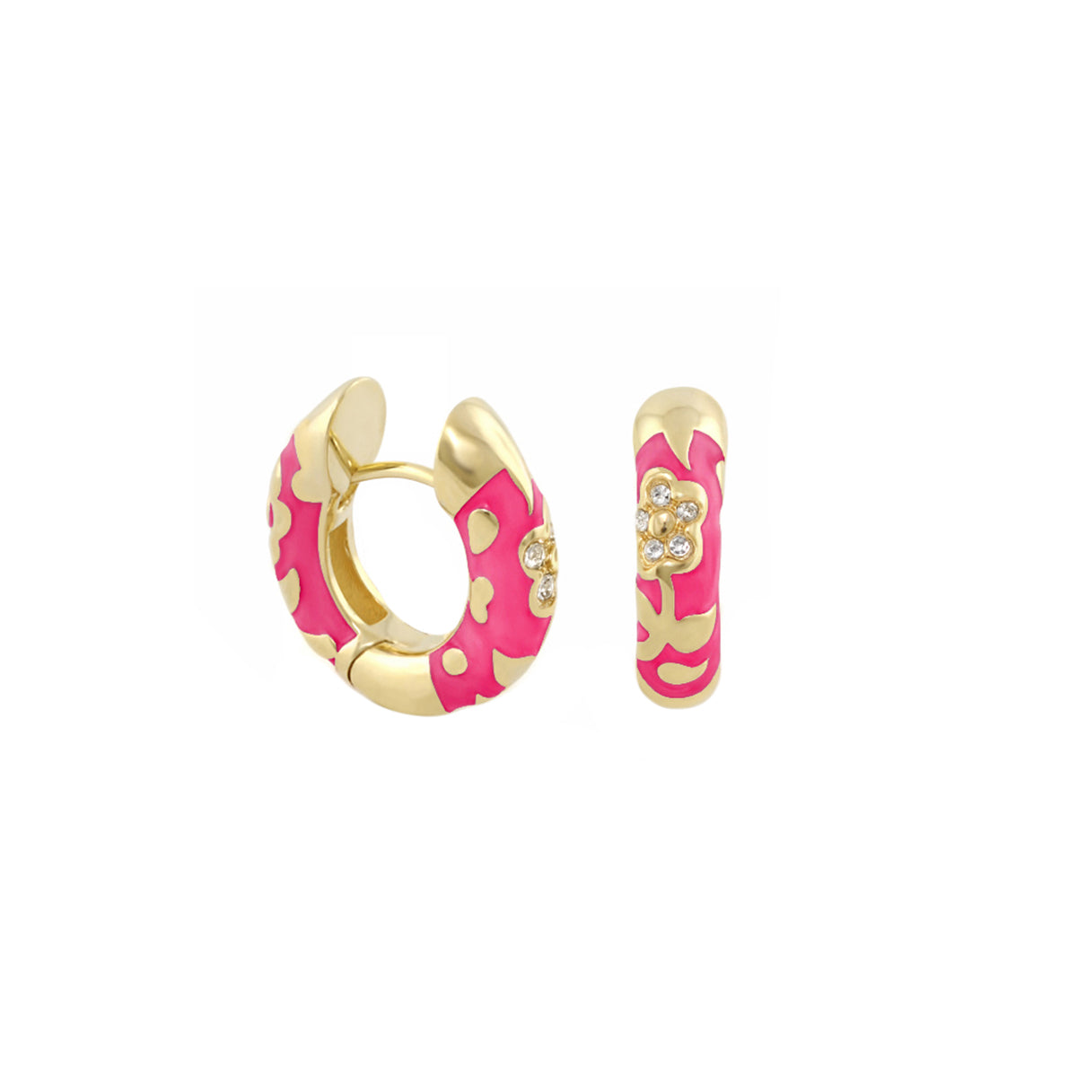 Flowers by Orly Earrings — Pavé Flower Huggie