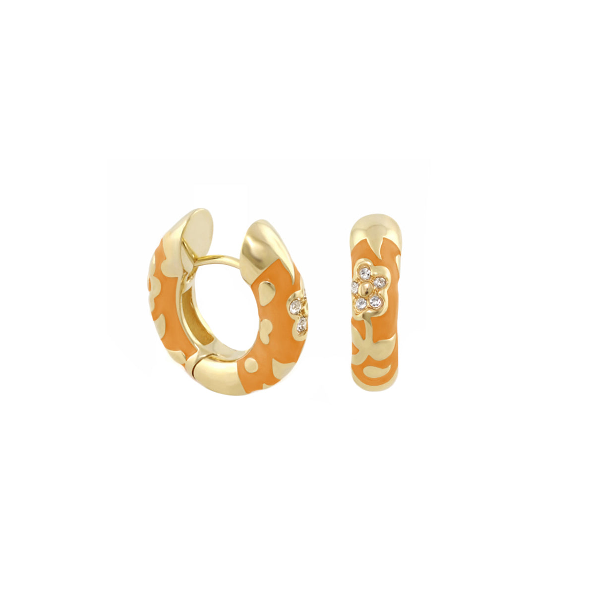 Flowers by Orly Earrings — Pavé Flower Huggie