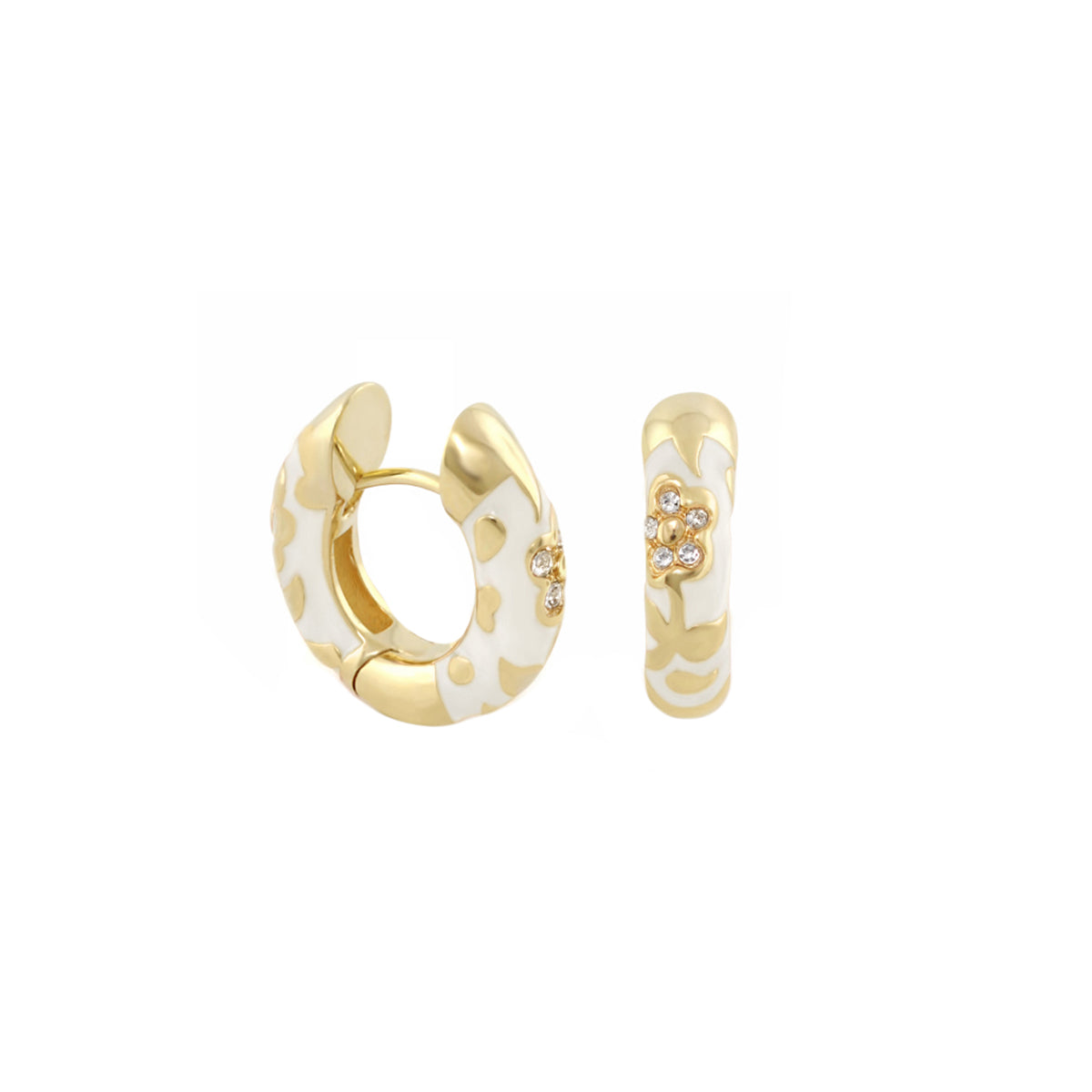 Flowers by Orly Earrings — Pavé Flower Huggie
