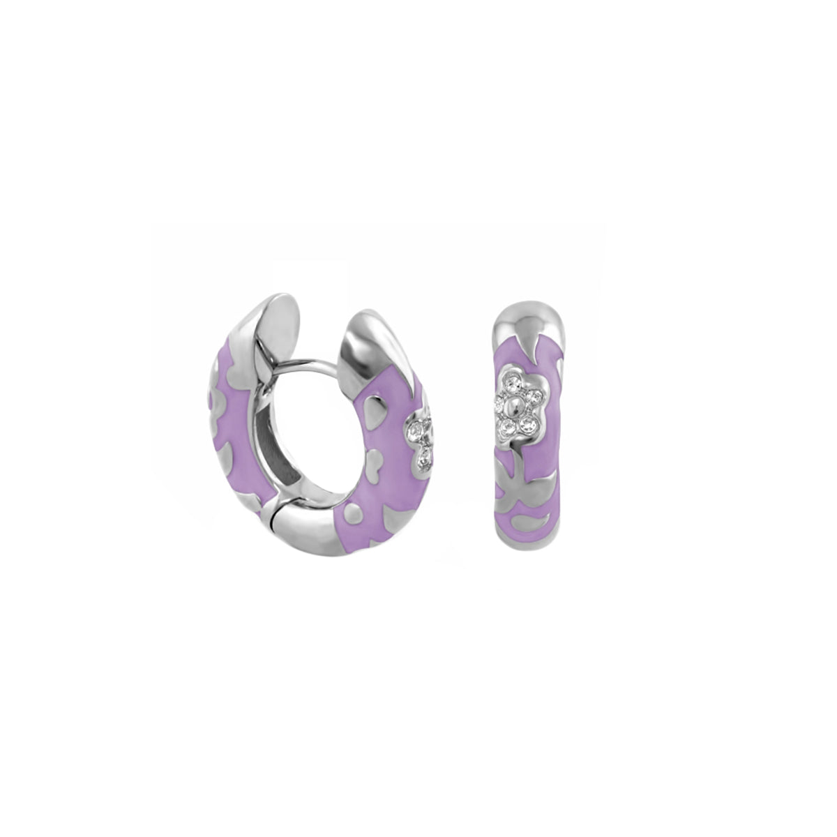 Flowers by Orly Earrings — Pavé Flower Huggie