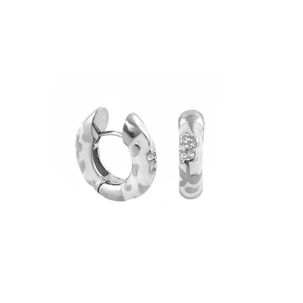 Flowers by Orly Earrings — Pavé Flower Huggie